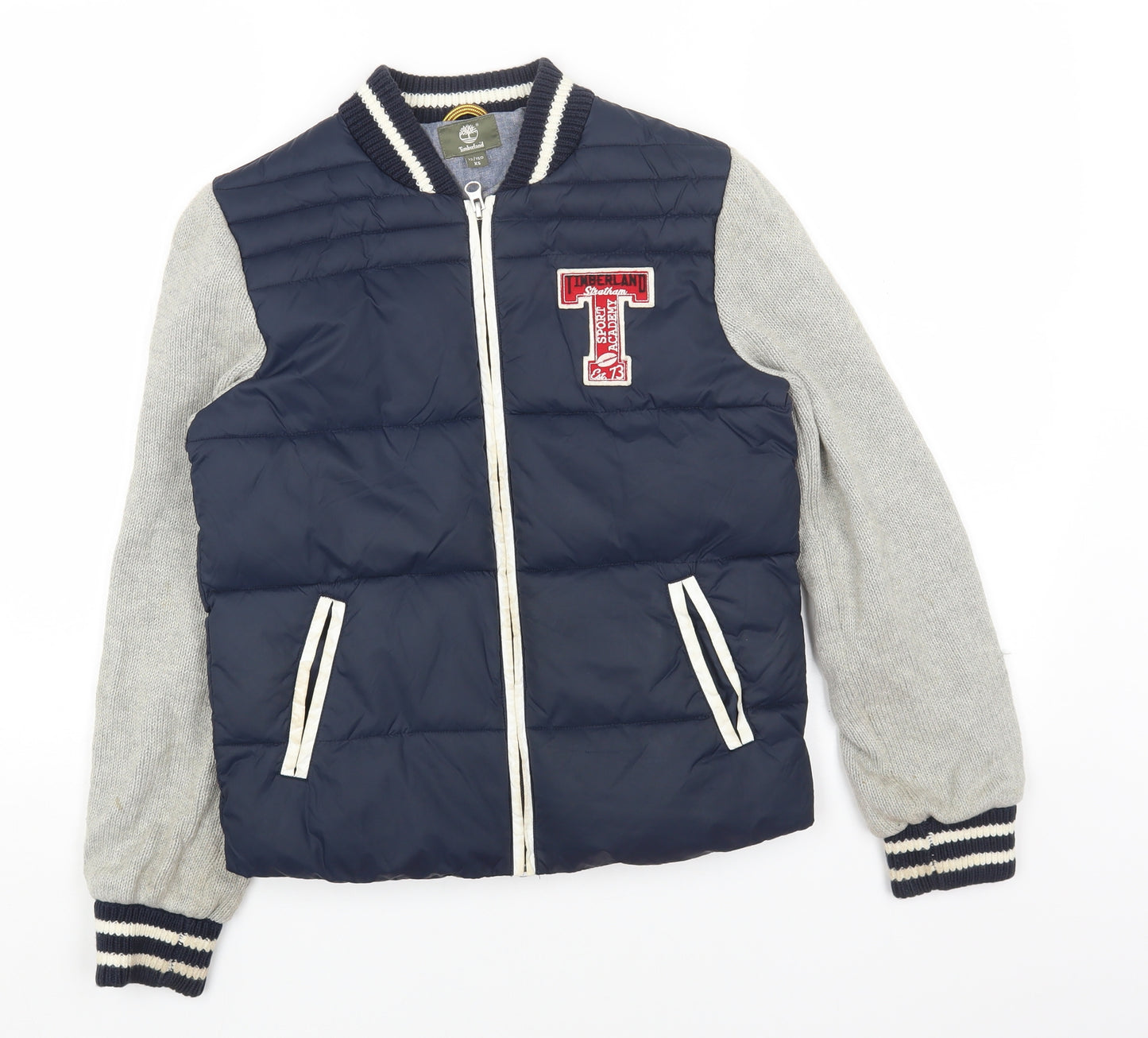 Timberland Boys Black Varsity Jacket Jacket Size 12 Years Zip