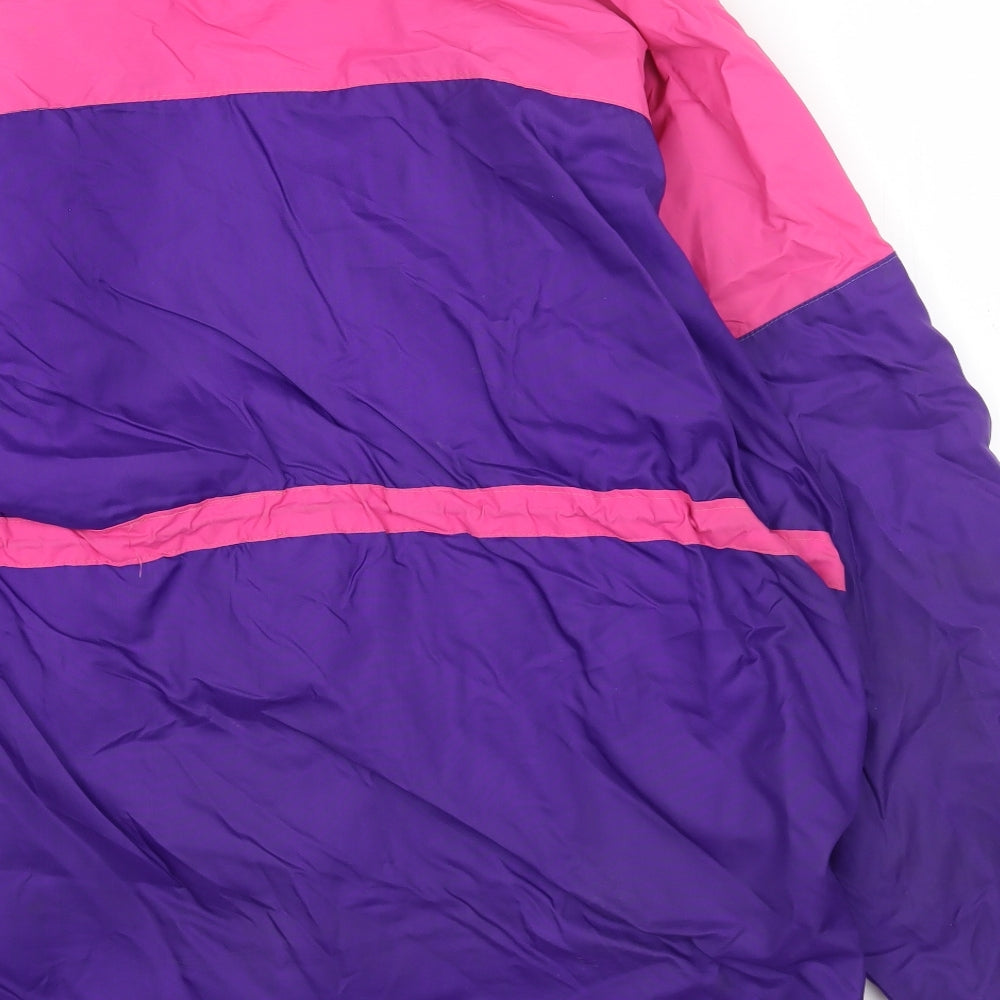Preworn Womens Multicoloured Windbreaker Jacket Size XL Zip - Colourblock