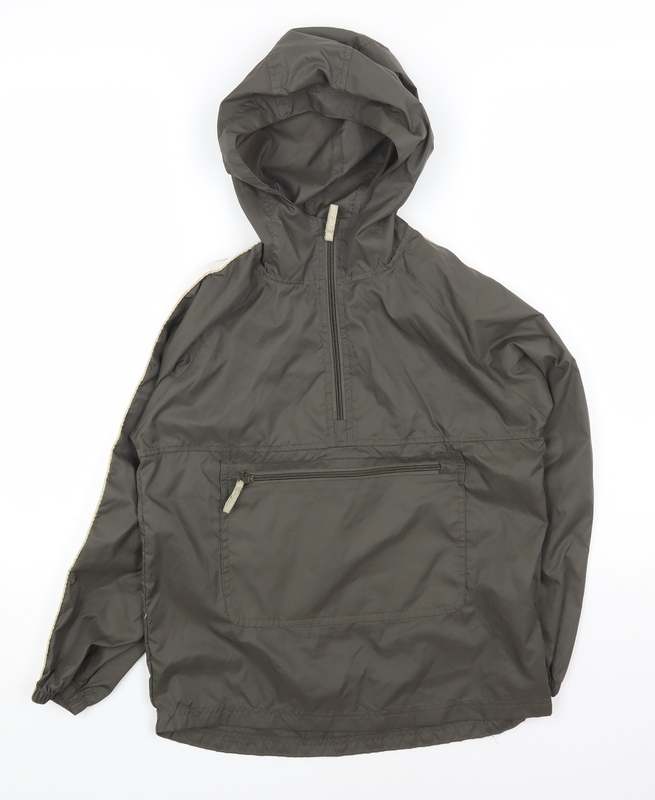 Preworn Boys Green Rain Coat Jacket Size 8-9 Years Zip