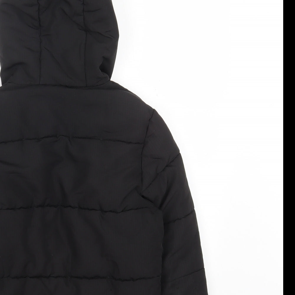 F&F Boys Black Puffer Jacket Jacket Size 7-8 Years Zip