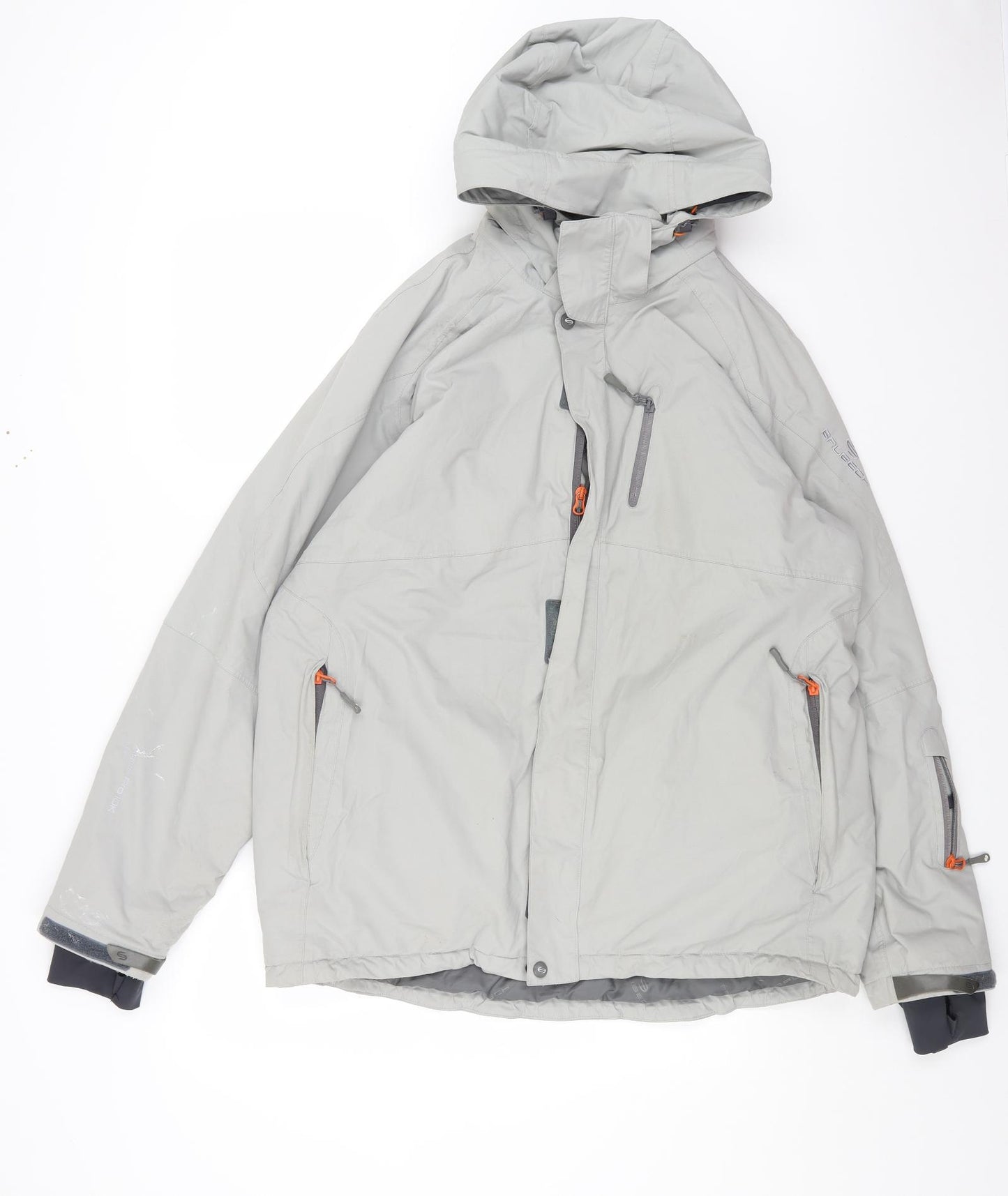 Preworn Mens Grey Windbreaker Jacket Size XL Zip