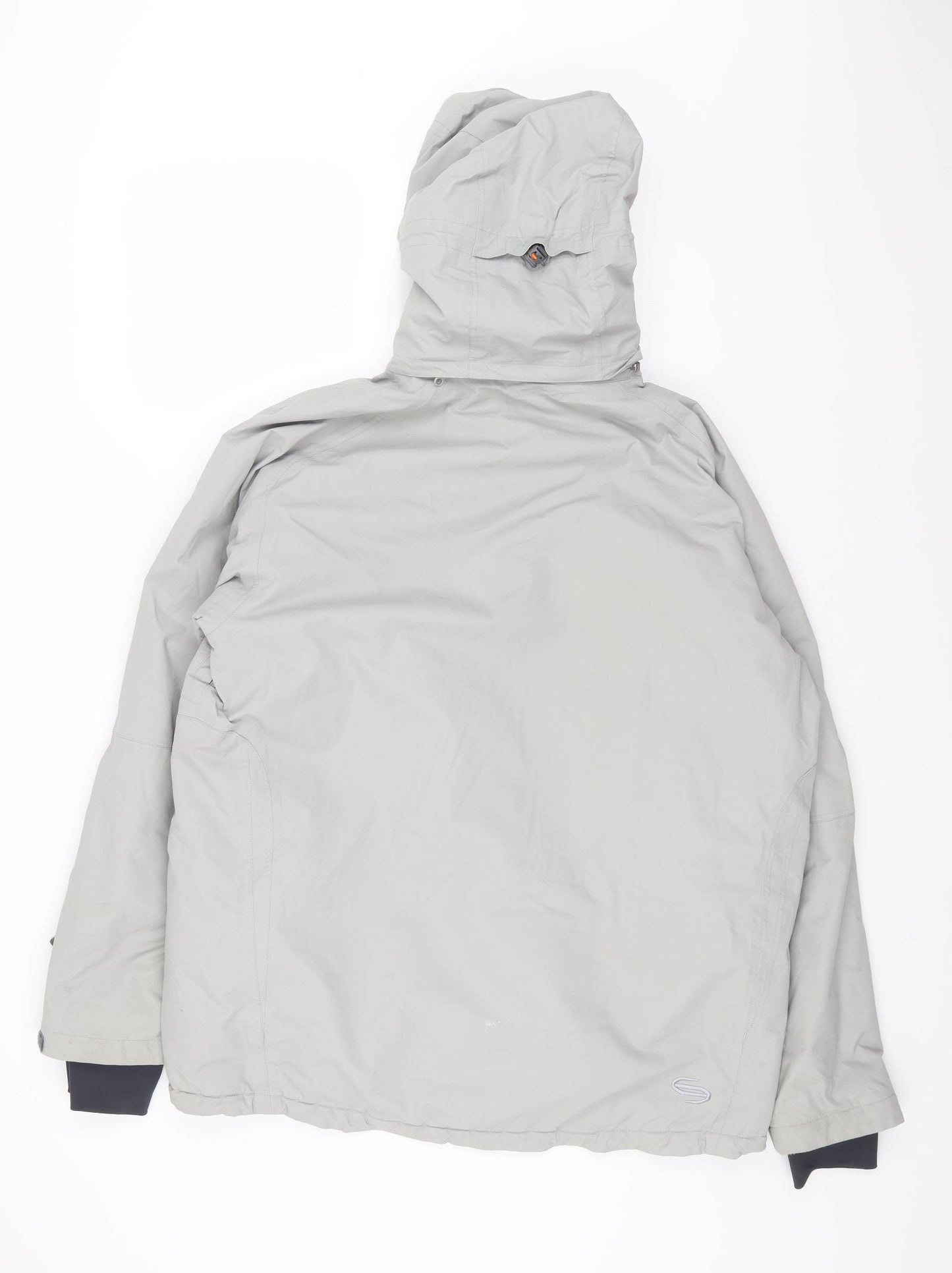Preworn Mens Grey Windbreaker Jacket Size XL Zip
