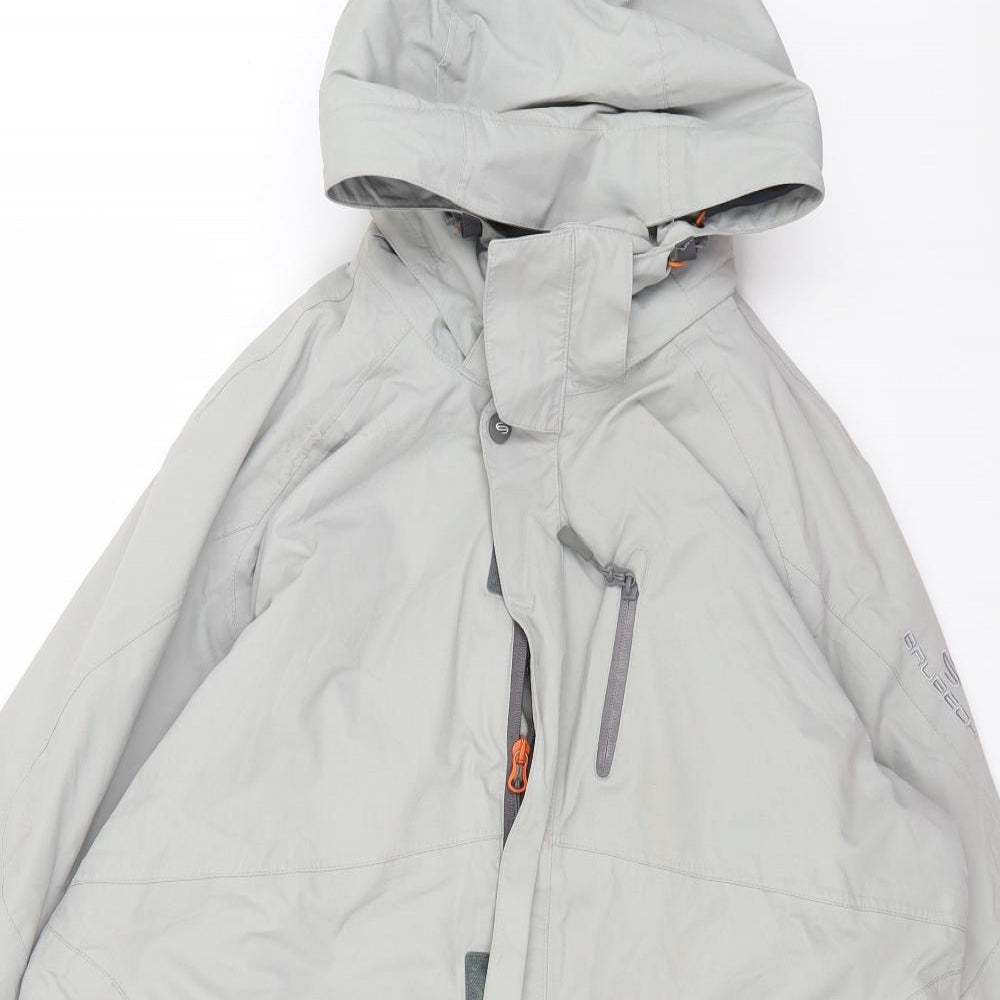 Preworn Mens Grey Windbreaker Jacket Size XL Zip