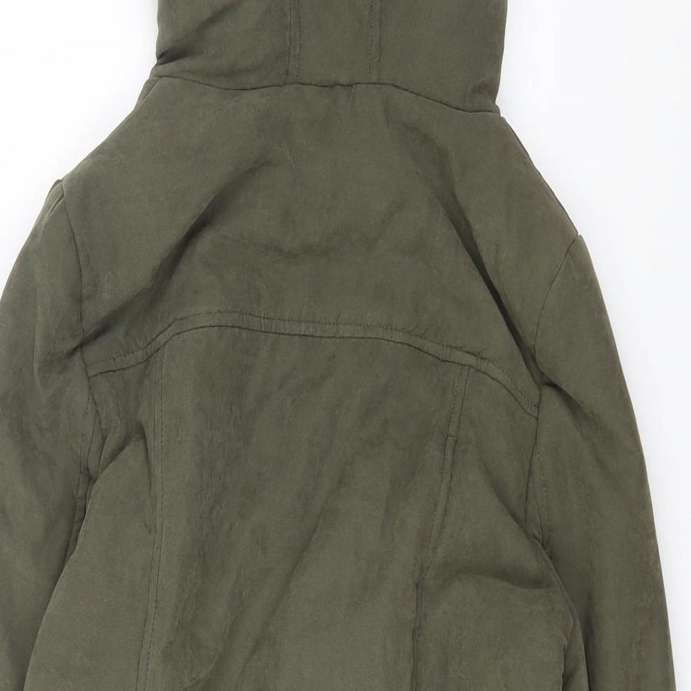CUMAR Womens Green Parka Coat Size M Buckle