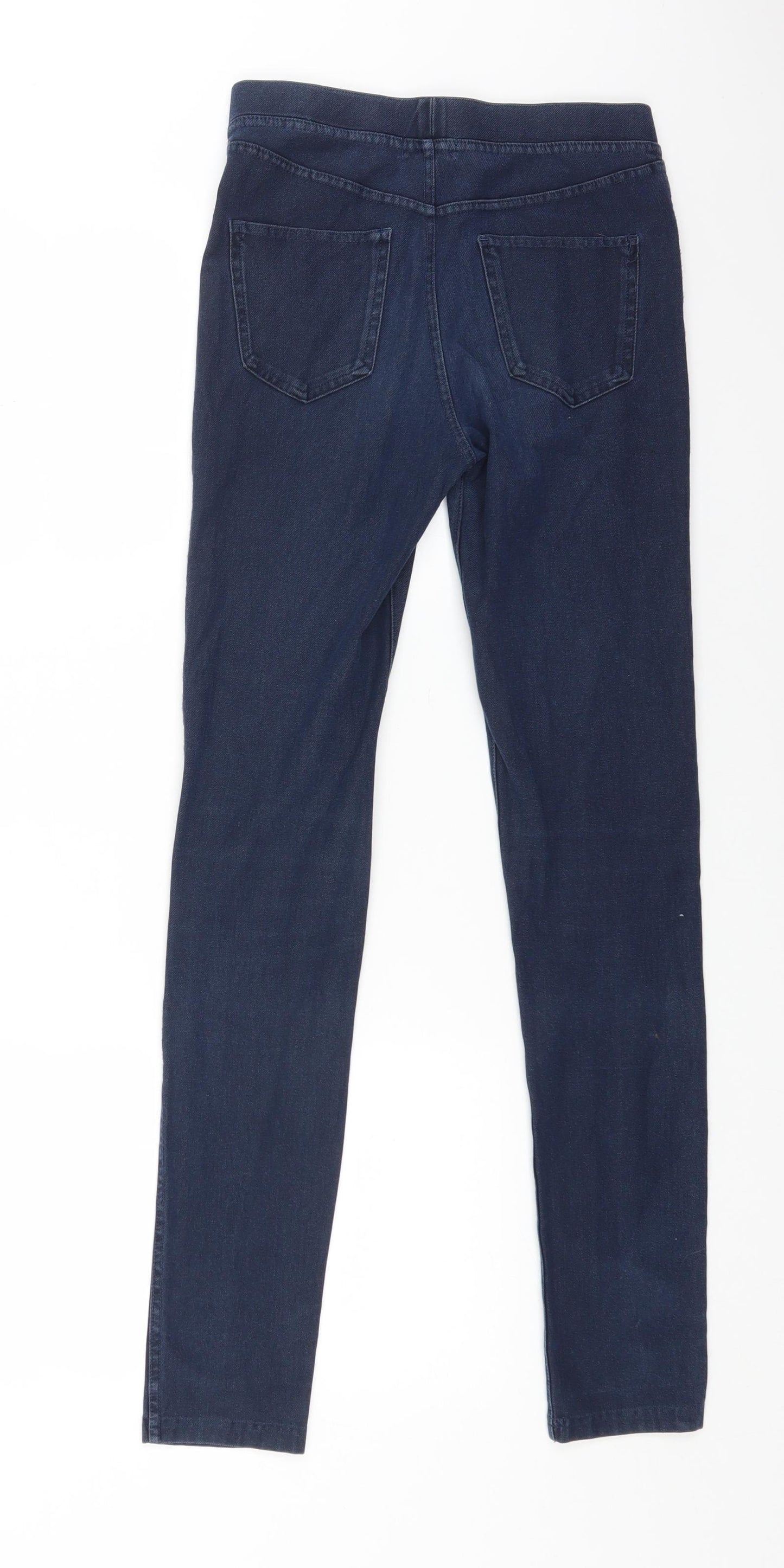 H&M Womens Blue Cotton Jegging Jeans Size 14 L27 in Regular