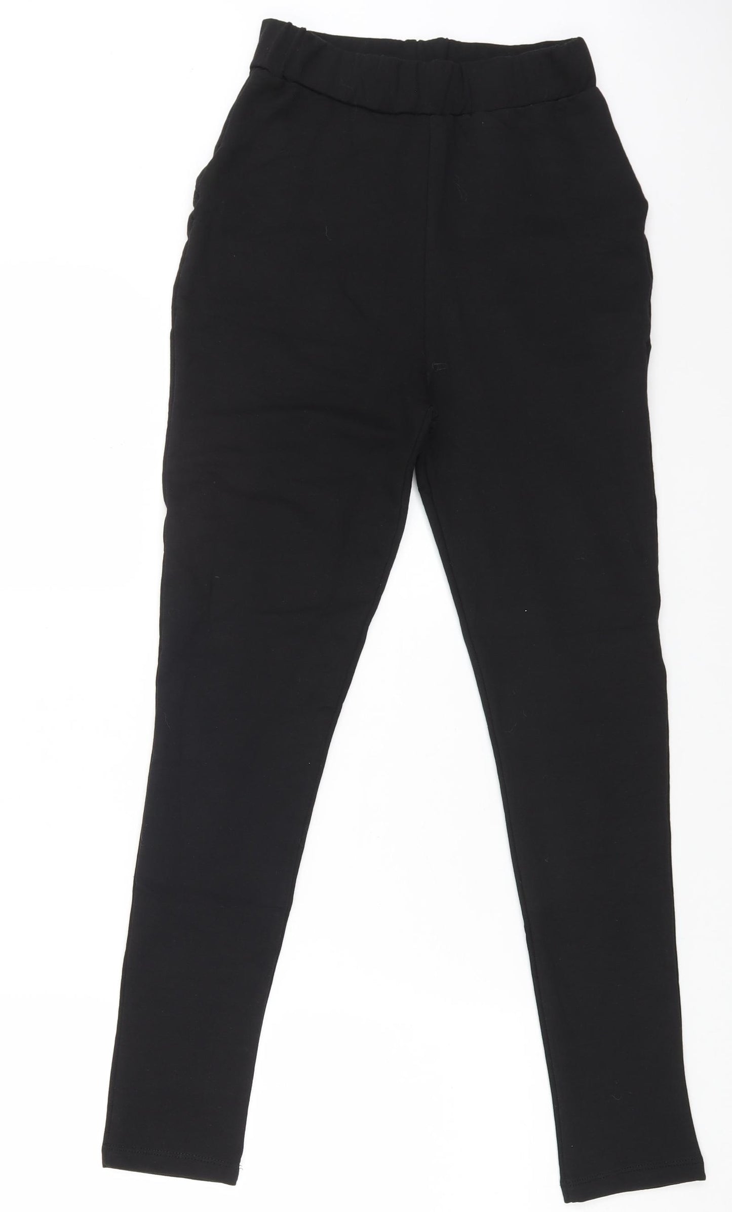 Boohoo Womens Black Cotton Capri Leggings Size 6 L25 in