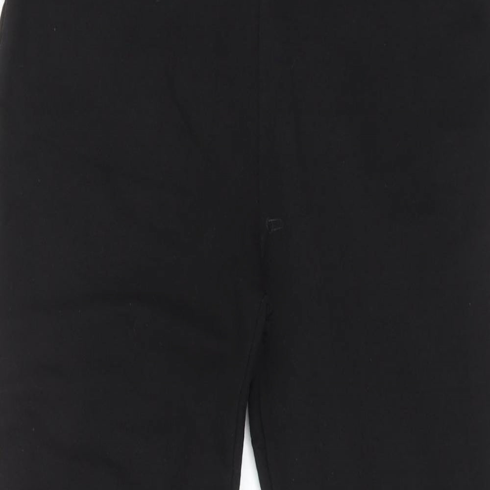 Boohoo Womens Black Cotton Capri Leggings Size 6 L25 in