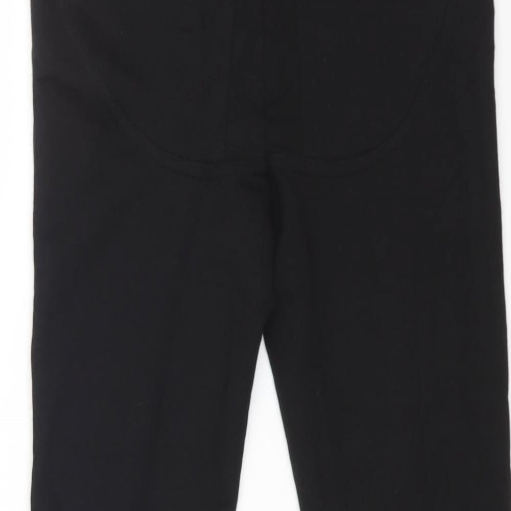 Boohoo Womens Black Cotton Capri Leggings Size 6 L25 in