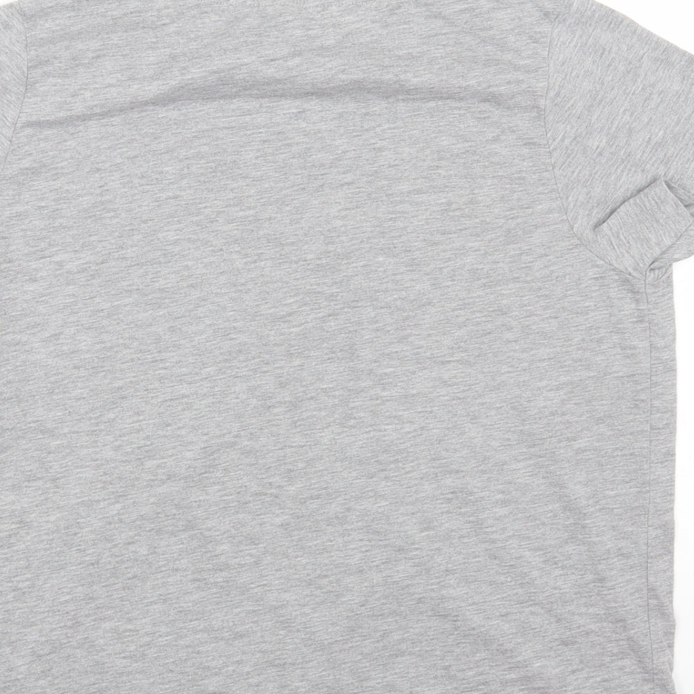 Primark Womens Grey Polyester Basic T-Shirt Size 12 Round Neck - Grump Cat, Still Single