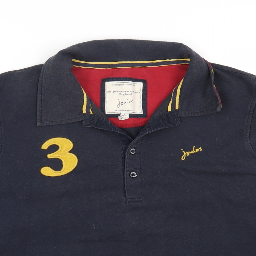 Joules Womens Grey Cotton Basic Polo Size 14 Collared