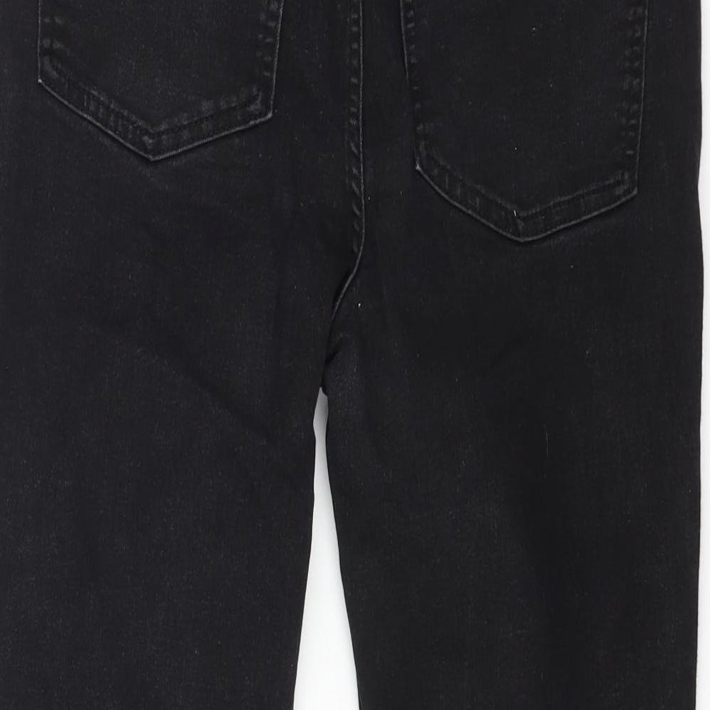Marks and Spencer Womens Black Cotton Skinny Jeans Size 16 L26 in Regular Button