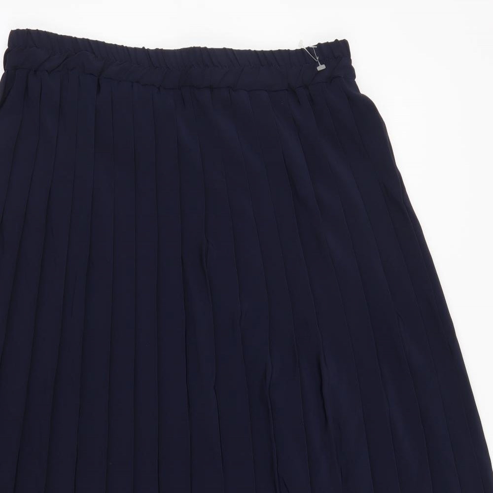 Preworn Womens Blue Polyester Pleated Skirt Size 20 - Size 20-22
