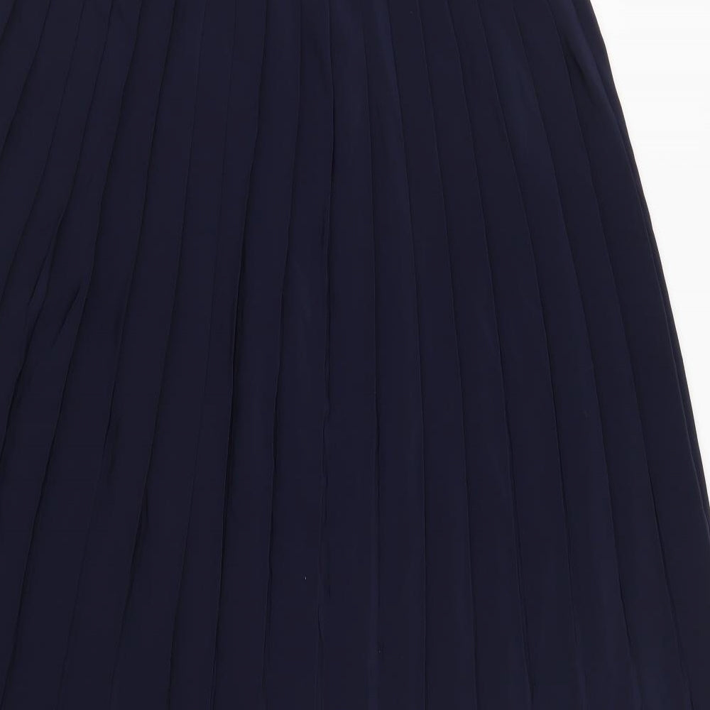 Preworn Womens Blue Polyester Pleated Skirt Size 20 - Size 20-22