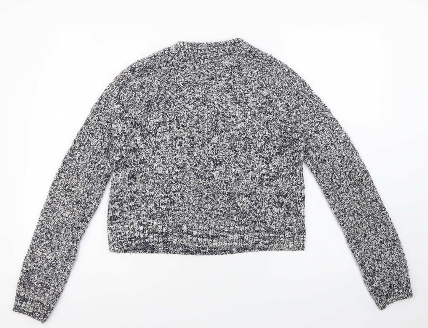 Topshop Womens Multicoloured Round Neck Acrylic Pullover Jumper Size 8