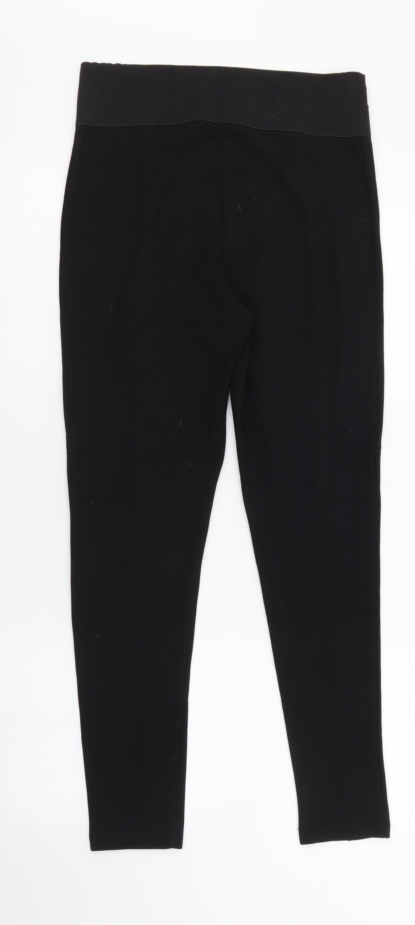Marks and Spencer Womens Black Viscose Trousers Size 12 L26 in Regular