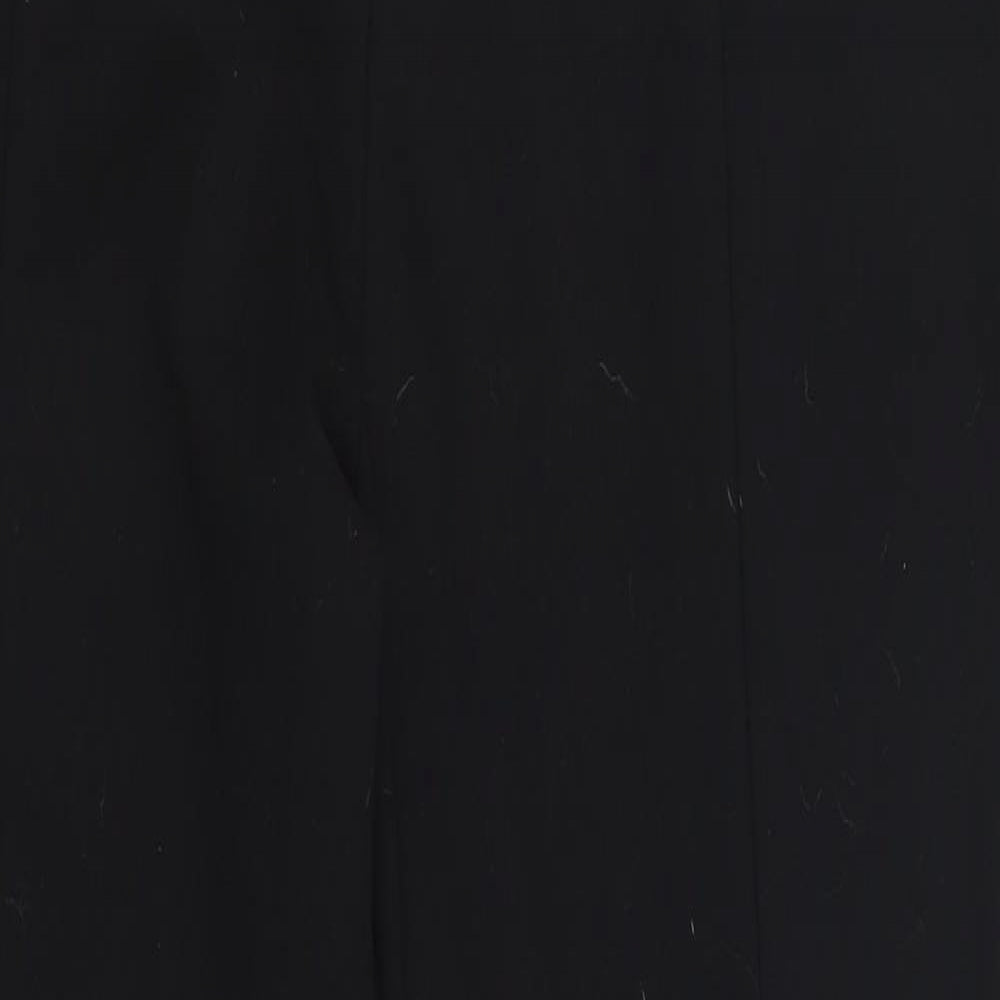 Marks and Spencer Womens Black Viscose Trousers Size 12 L26 in Regular
