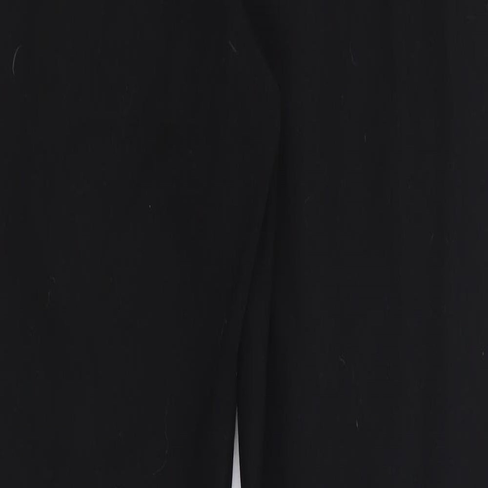 Marks and Spencer Womens Black Viscose Trousers Size 12 L26 in Regular