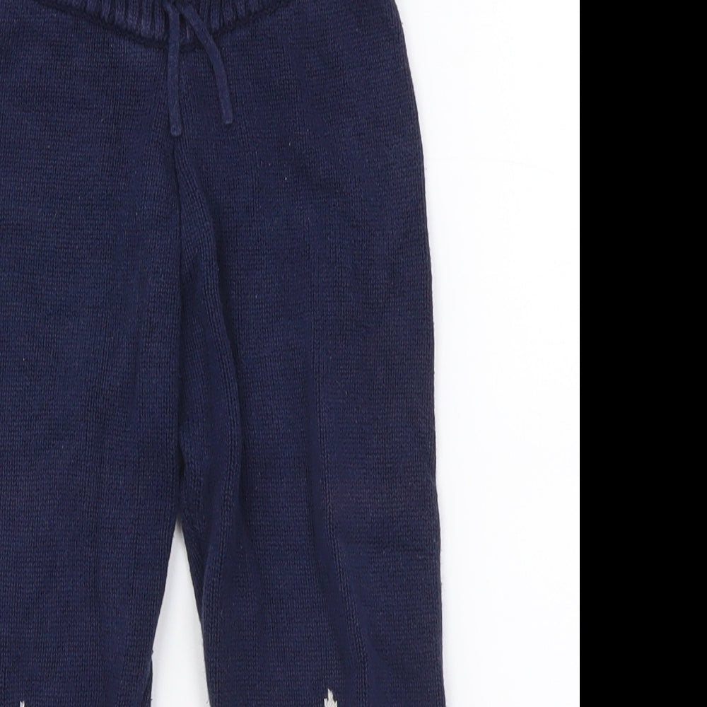 Joules Boys Blue Cotton Jogger Leggings Size 12-18 Months Pullover