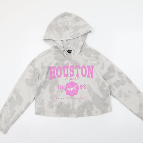 New Look Girls Grey Polyester Pullover Hoodie Size 12-13 Years Pullover - Tie Dye Houston Texas