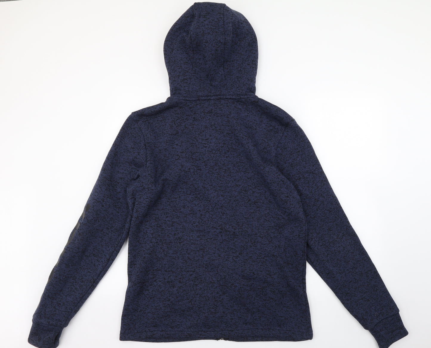 Bench Mens Blue Polyester Full Zip Hoodie Size M