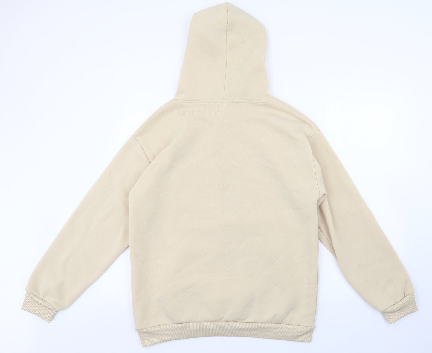 SheIn Mens Beige Polyester Pullover Hoodie Size M - Beautiful Teddy Bear