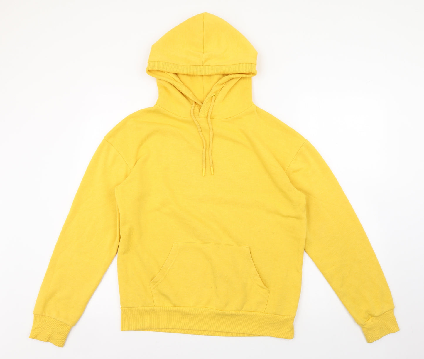 Primark Womens Yellow Cotton Pullover Hoodie Size 4 Pullover