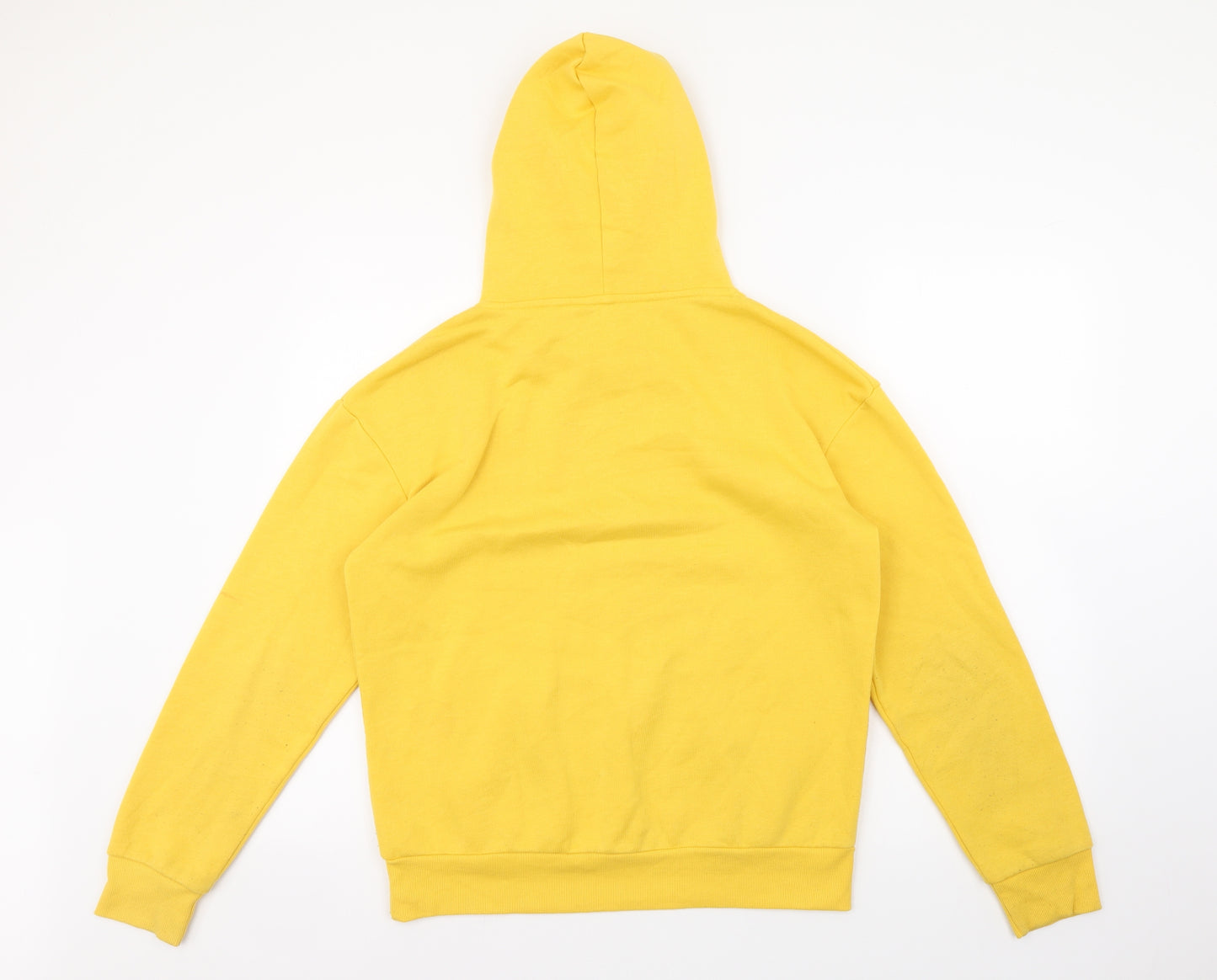 Primark Womens Yellow Cotton Pullover Hoodie Size 4 Pullover