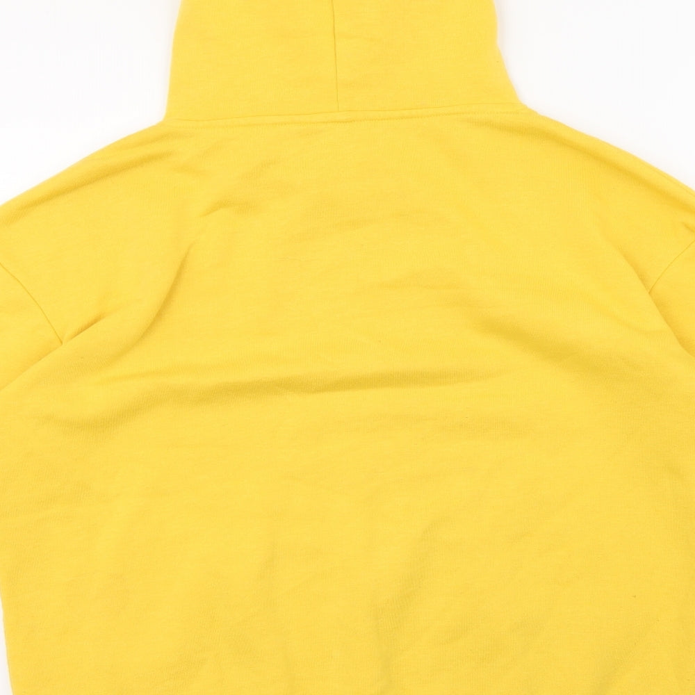 Primark Womens Yellow Cotton Pullover Hoodie Size 4 Pullover