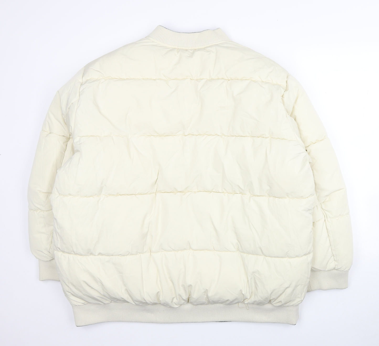 ASOS Womens White Jacket Size 16 Zip - Reversible Jacket