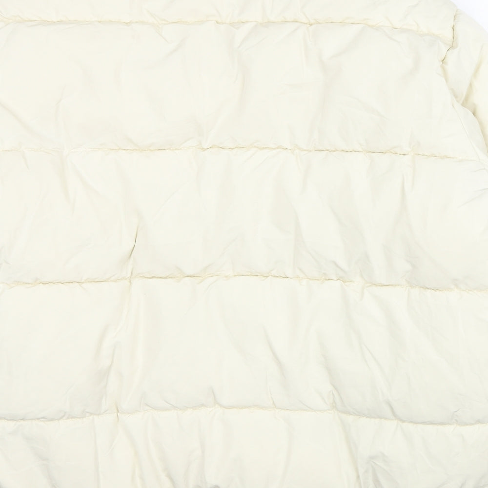 ASOS Womens White Jacket Size 16 Zip - Reversible Jacket