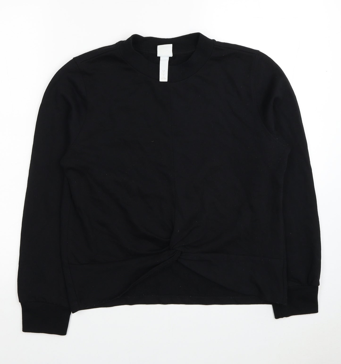 H&M Womens Black Cotton Pullover Sweatshirt Size S Pullover