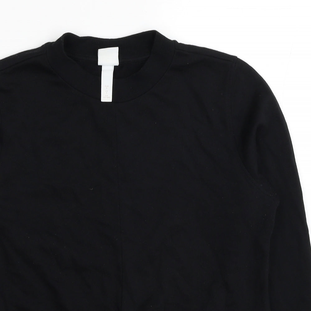 H&M Womens Black Cotton Pullover Sweatshirt Size S Pullover