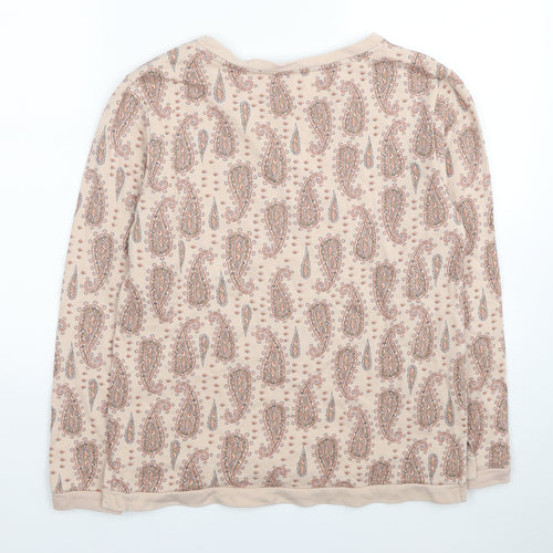 EDC Womens Beige Paisley Cotton Pullover Sweatshirt Size M Pullover - Do the Impossible, it's kind of Fun