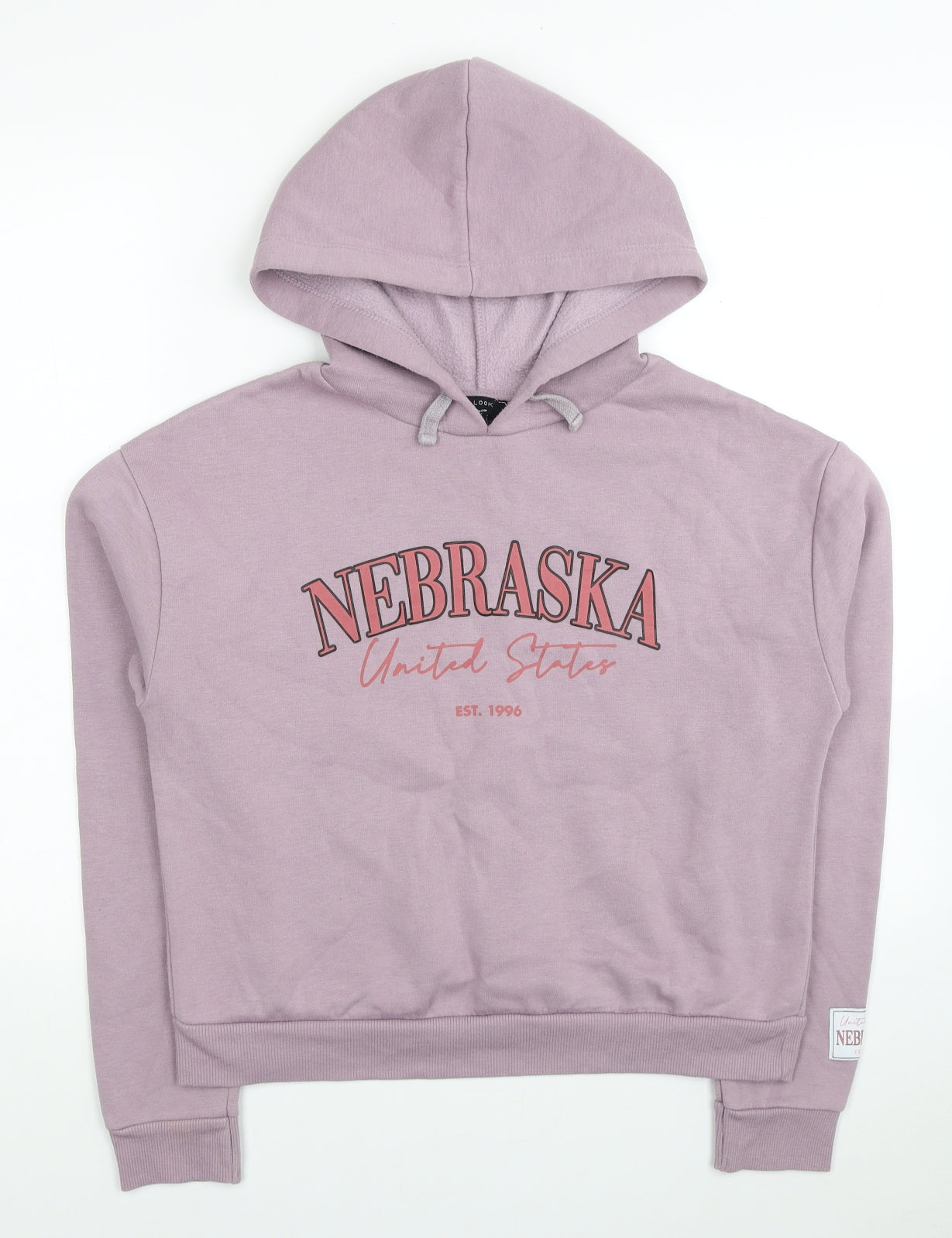 New Look Girls Purple Polyester Pullover Hoodie Size 14-15 Years Pullover - Nebraska