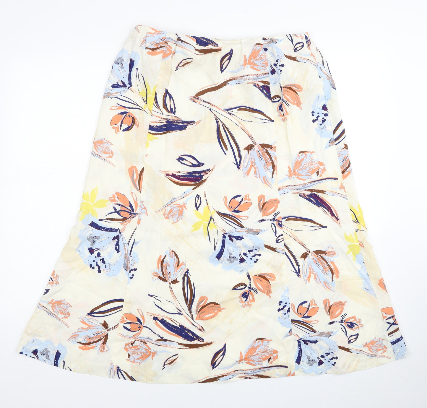 Marks and Spencer Womens Multicoloured Floral Lyocell A-Line Skirt Size 14