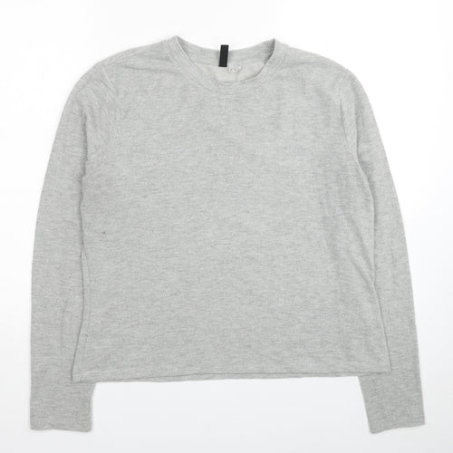 H&M Womens Grey Crew Neck Polyester Pullover Jumper Size XL