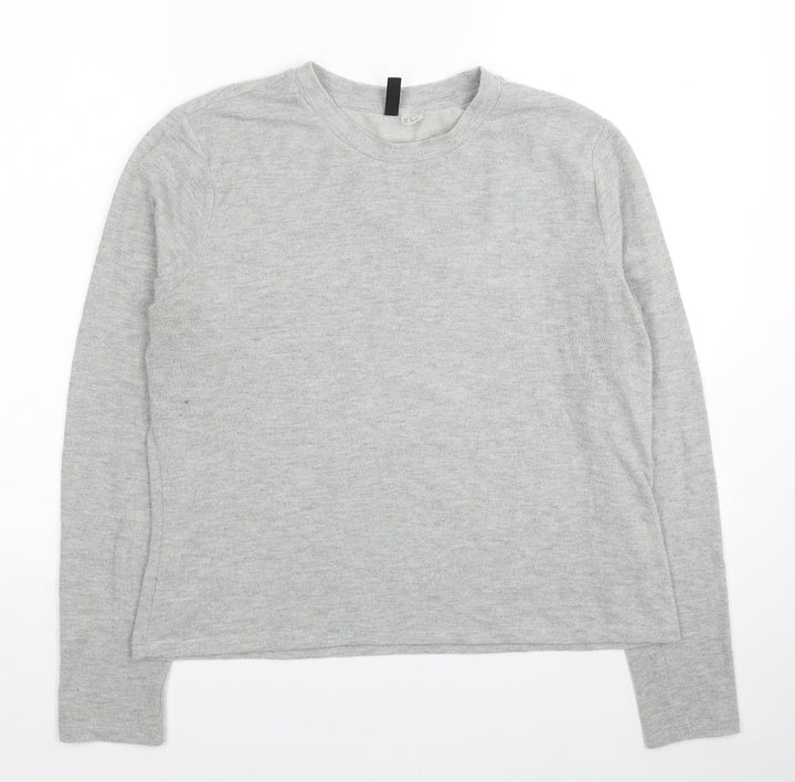 H&M Womens Grey Crew Neck Polyester Pullover Jumper Size XL