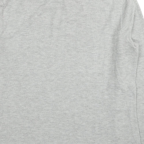 H&M Womens Grey Crew Neck Polyester Pullover Jumper Size XL