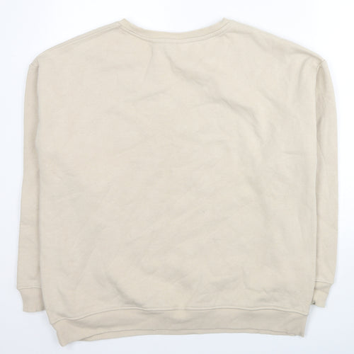 Peanuts Womens Beige Cotton Pullover Sweatshirt Size XL Pullover