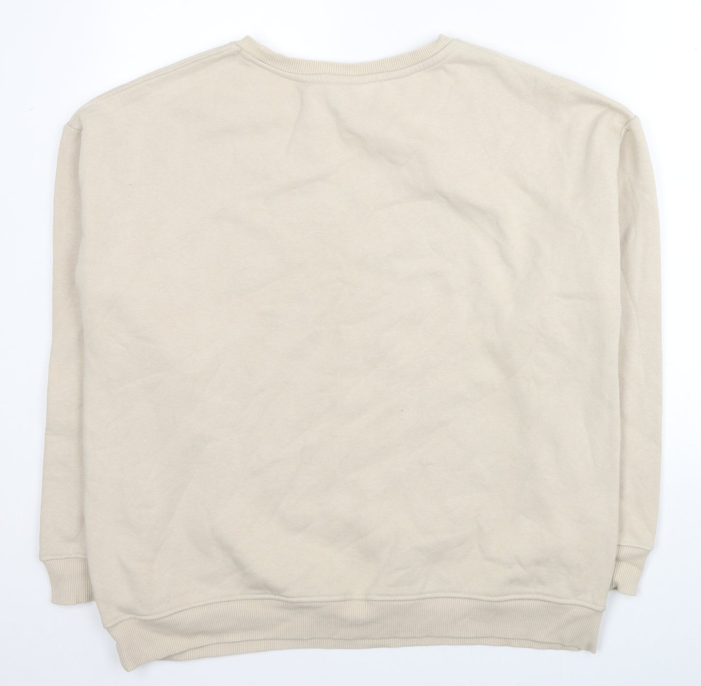 Peanuts Womens Beige Cotton Pullover Sweatshirt Size XL Pullover