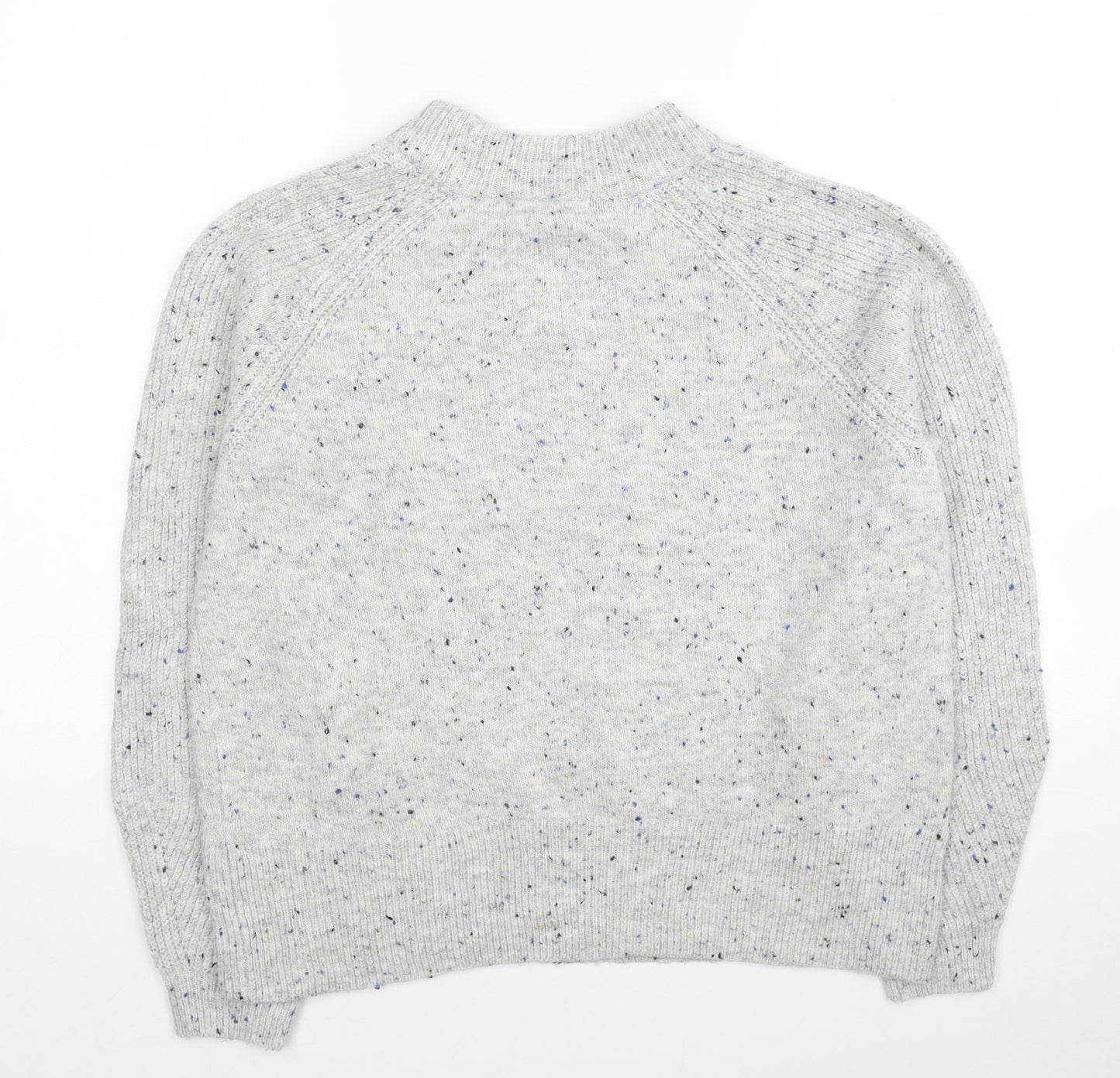 Marks and Spencer Womens Grey Round Neck Acrylic Pullover Jumper Size M