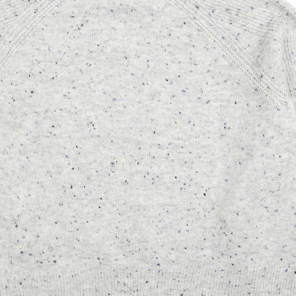 Marks and Spencer Womens Grey Round Neck Acrylic Pullover Jumper Size M