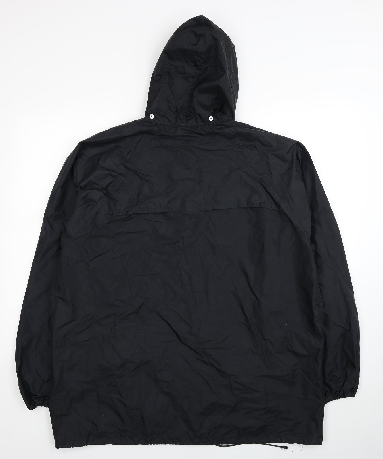 FootPete Mens Black Rain Coat Coat Size M Zip