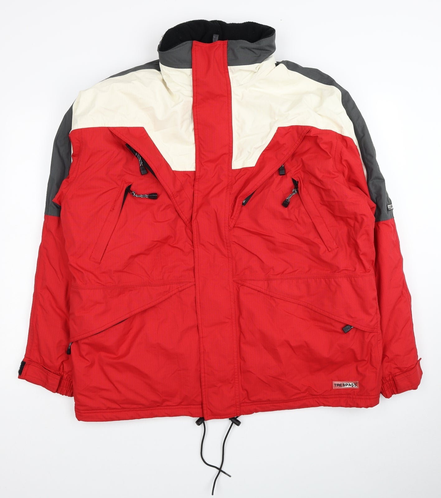 Trespass Mens Red Jacket Size M Zip - Colourblock