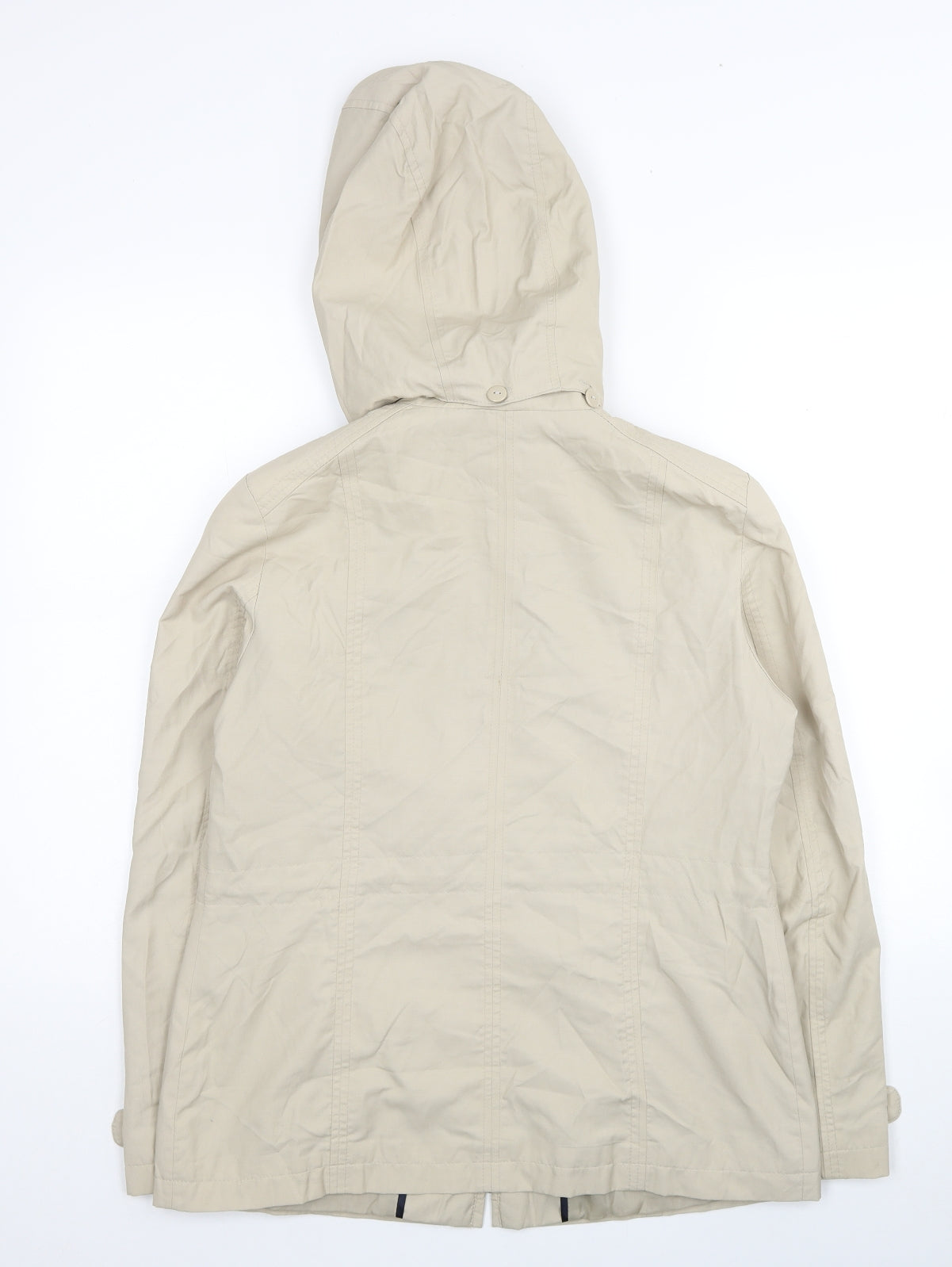 Bonmarché Womens Beige Rain Coat Coat Size 12 Zip