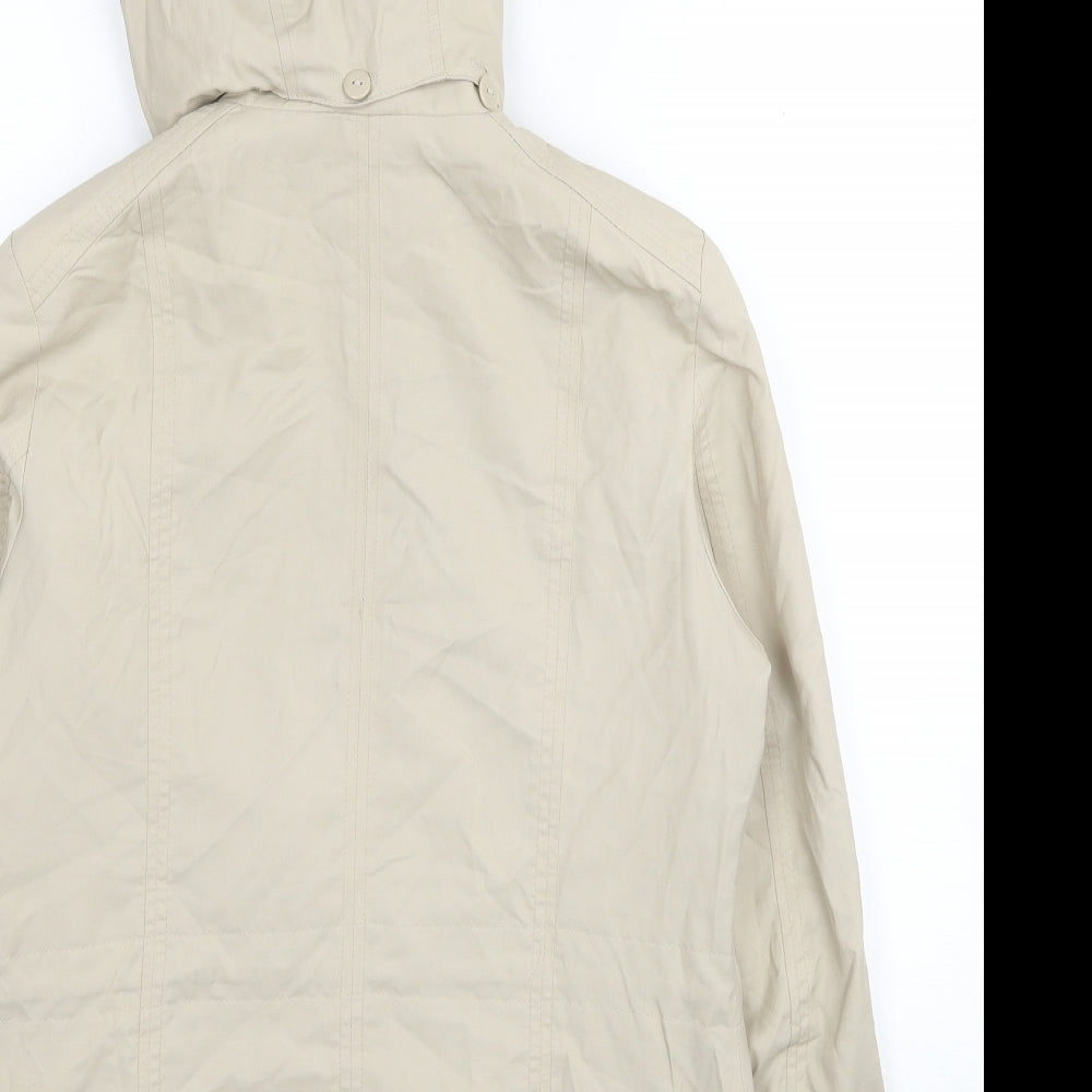 Bonmarché Womens Beige Rain Coat Coat Size 12 Zip