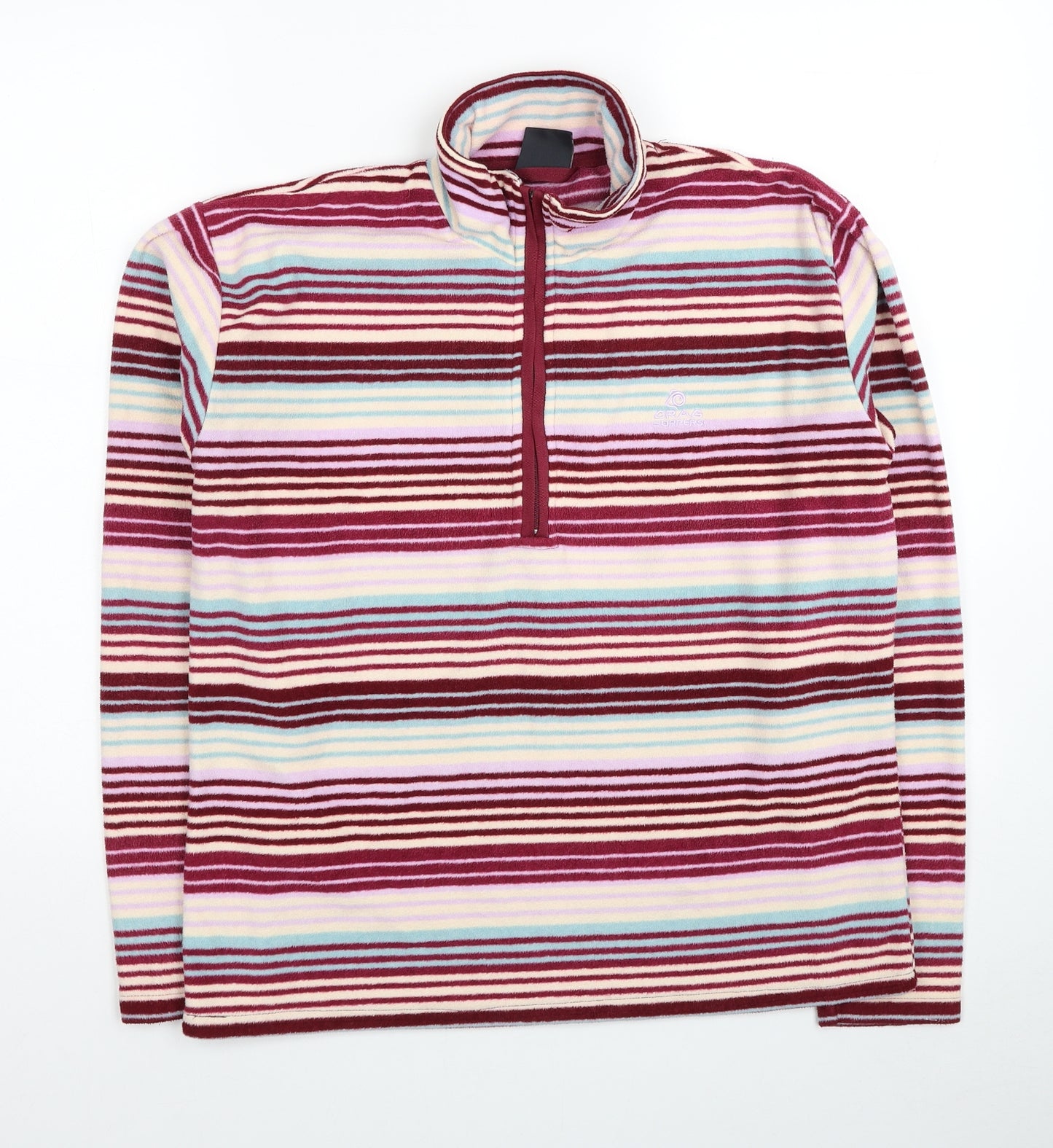 Craghoppers Womens Multicoloured Striped Polyester Pullover Sweatshirt Size 16 Pullover