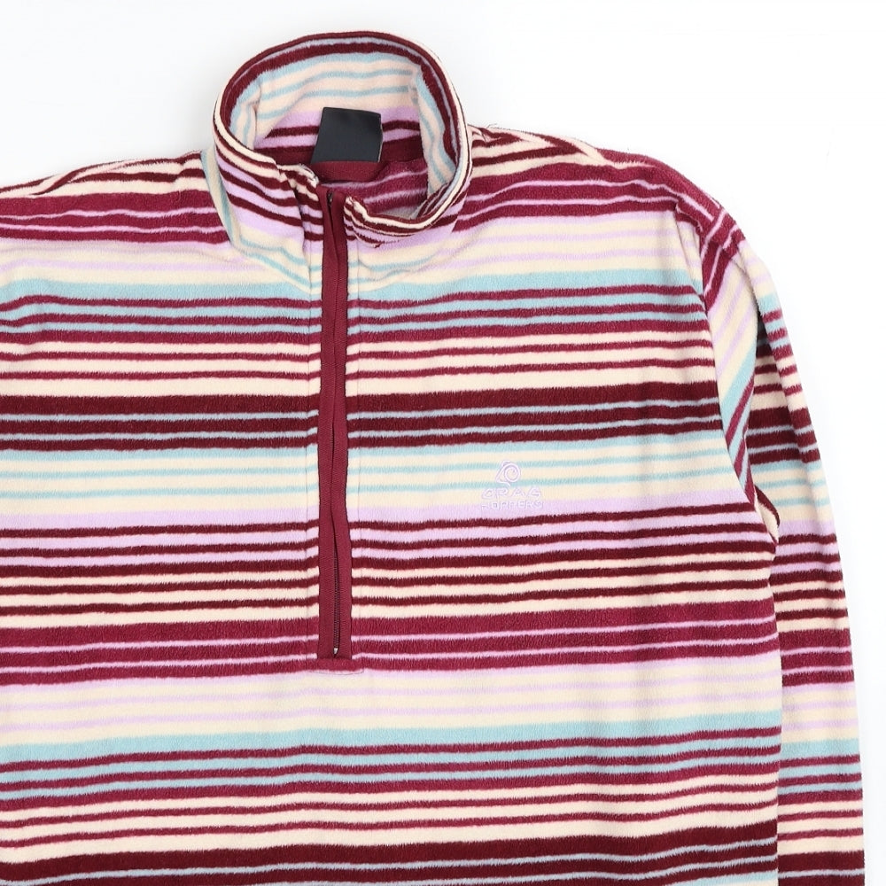 Craghoppers Womens Multicoloured Striped Polyester Pullover Sweatshirt Size 16 Pullover