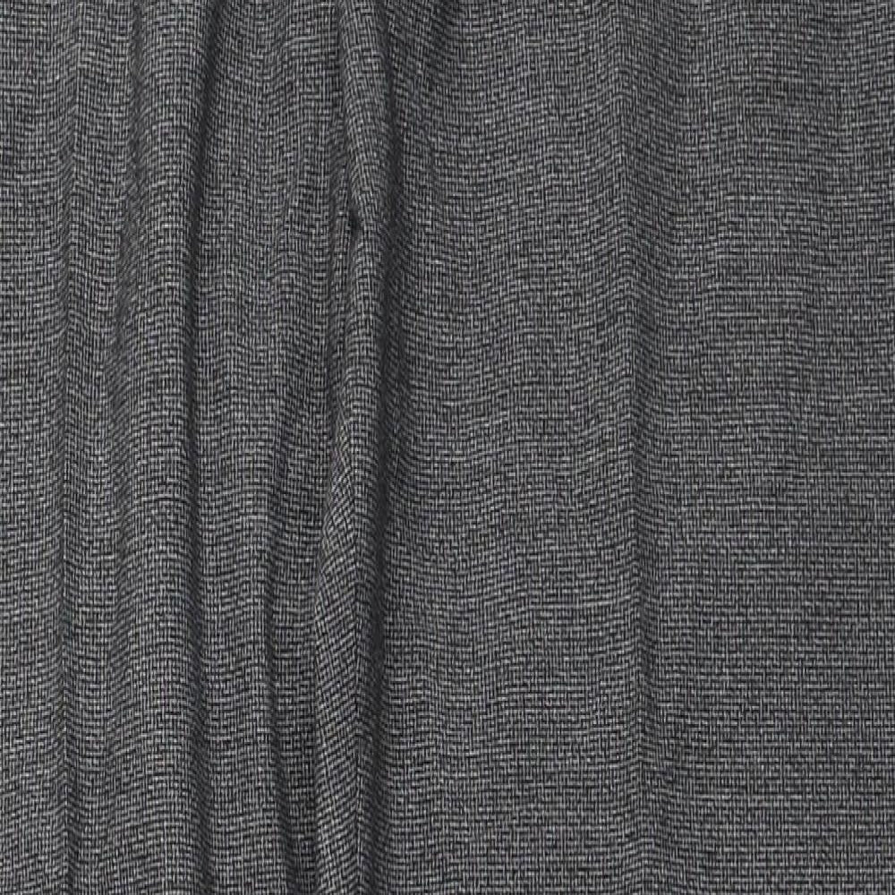 Marks and Spencer Mens Grey Polyester Trousers Size 34 in L29 in Regular Zip