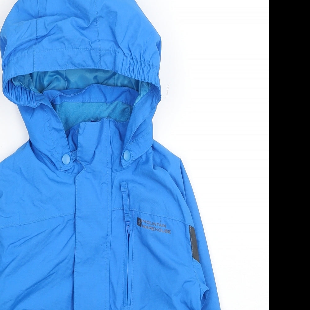 Mountain Warehouse Boys Blue Windbreaker Jacket Size 5-6 Years Zip